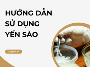 Hướng dẫn cách sử dụng yến sào